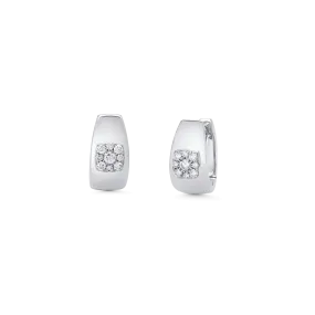 0.27 TCW Round Moissanite Diamond Huggie Earrings