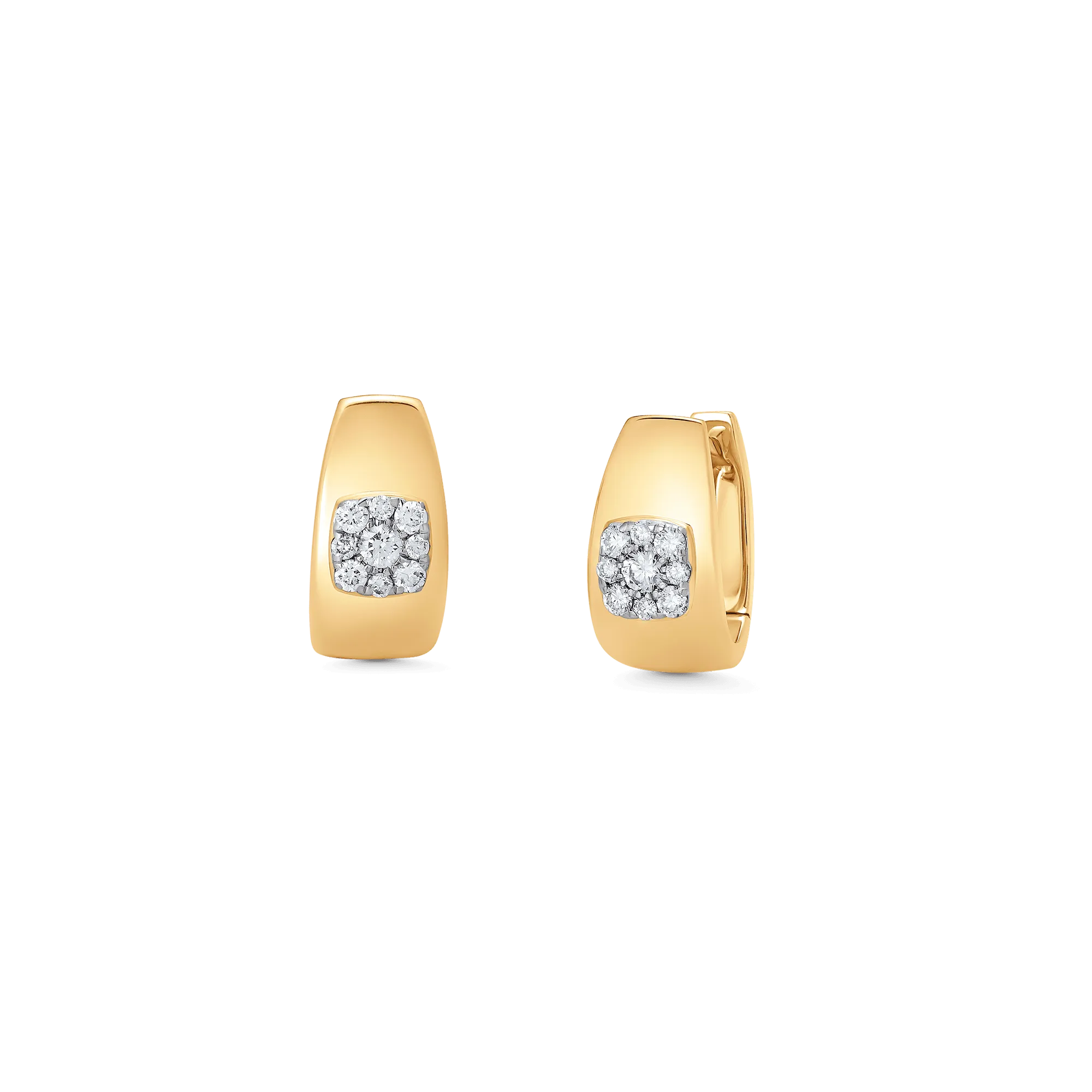 0.27 TCW Round Moissanite Diamond Huggie Earrings