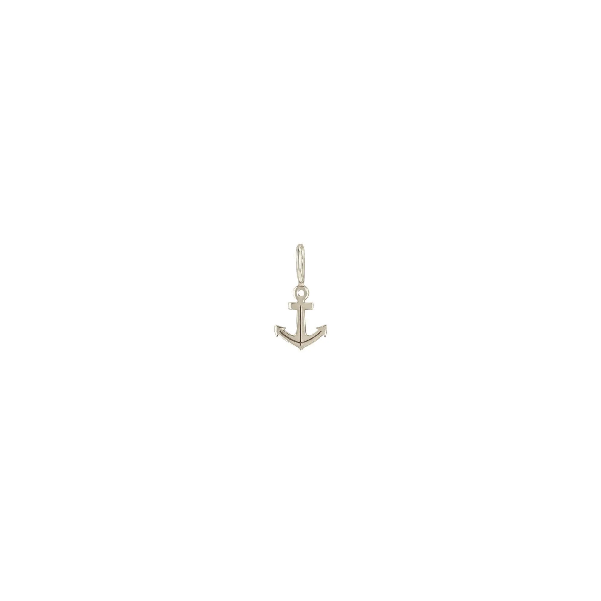 14k Single Midi Bitty Anchor Charm