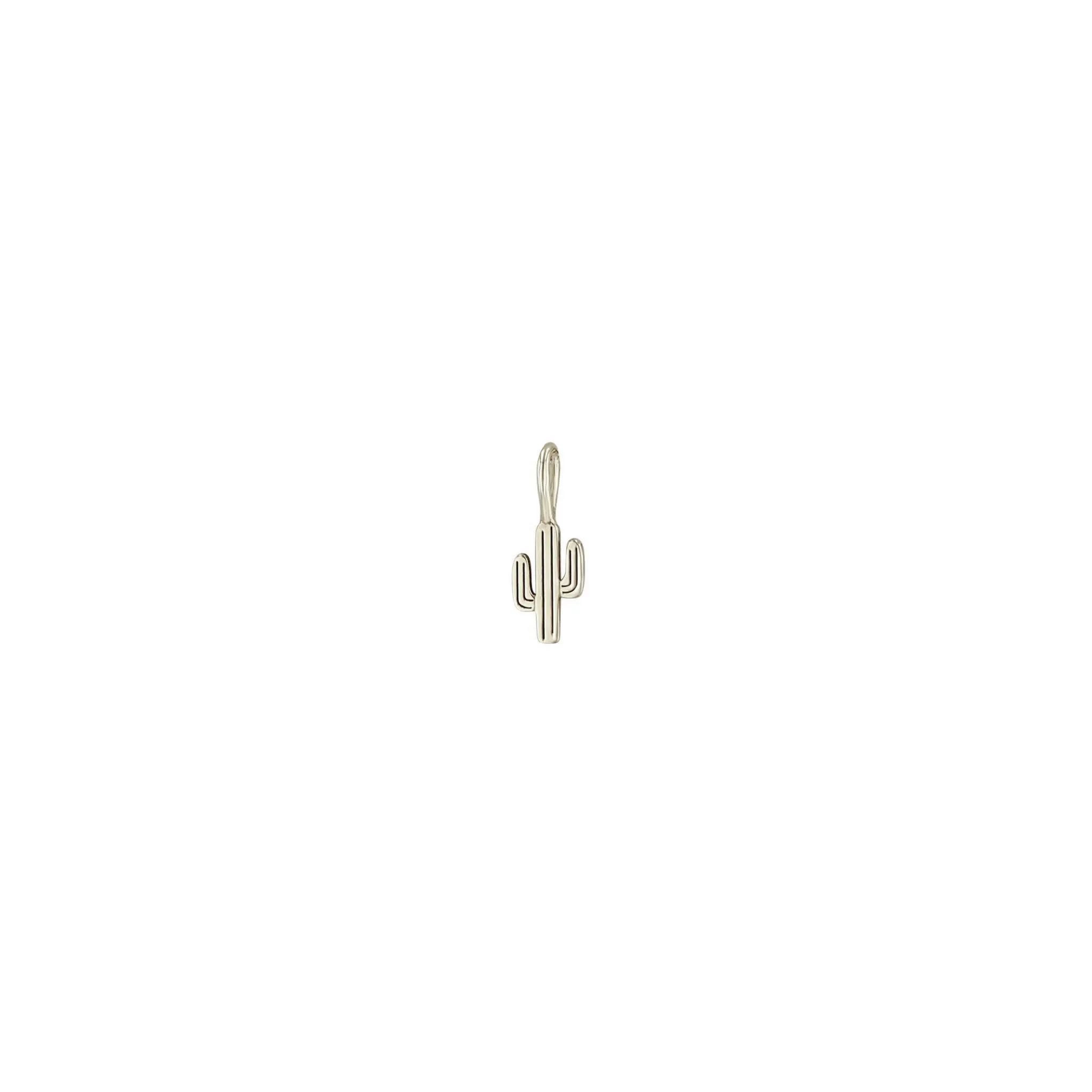 14k Single Midi Bitty Cactus Charm