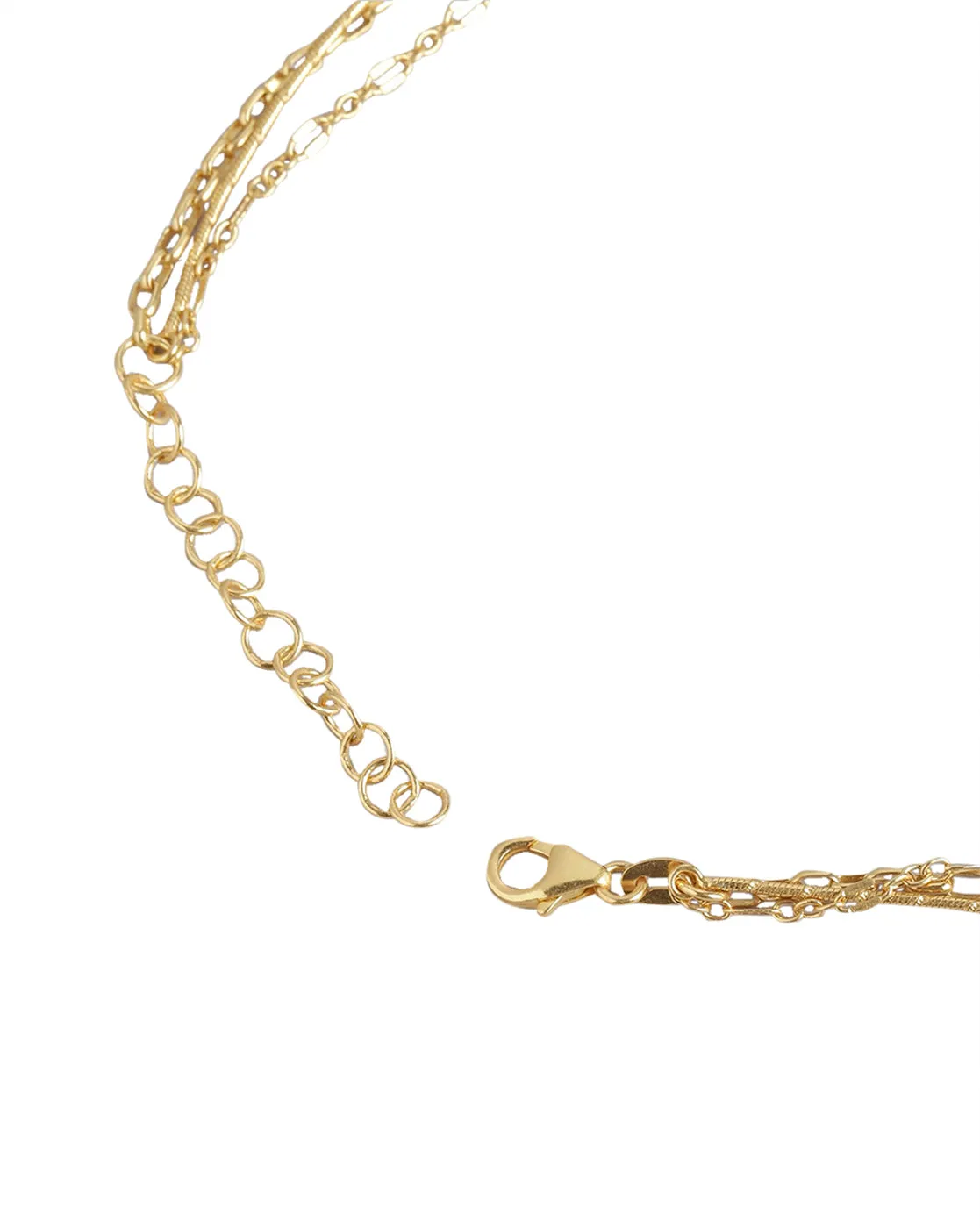 18Kt Gold Plated Fancy Layered Necklace For Women