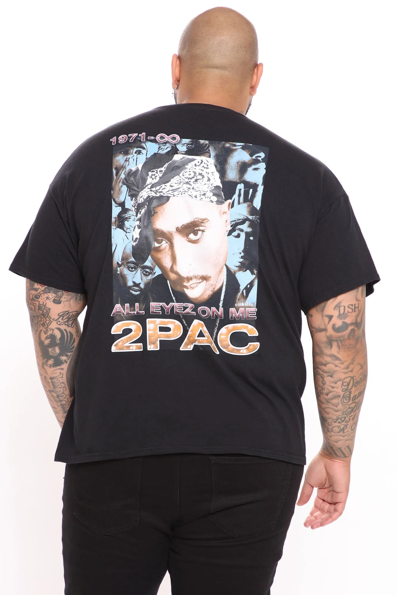 2PAC All Eyes Short Sleeve Tee - Black