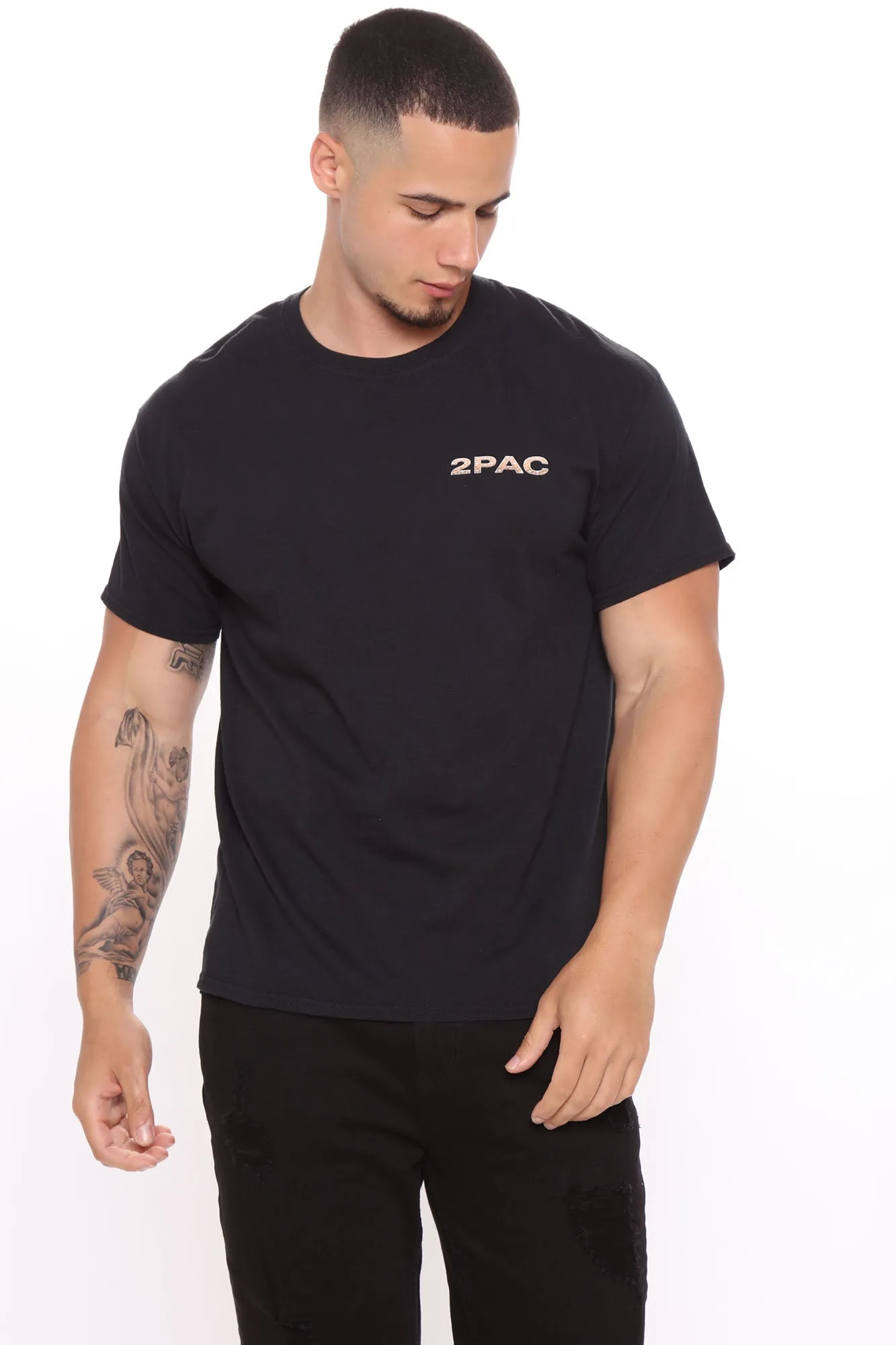 2PAC All Eyes Short Sleeve Tee - Black