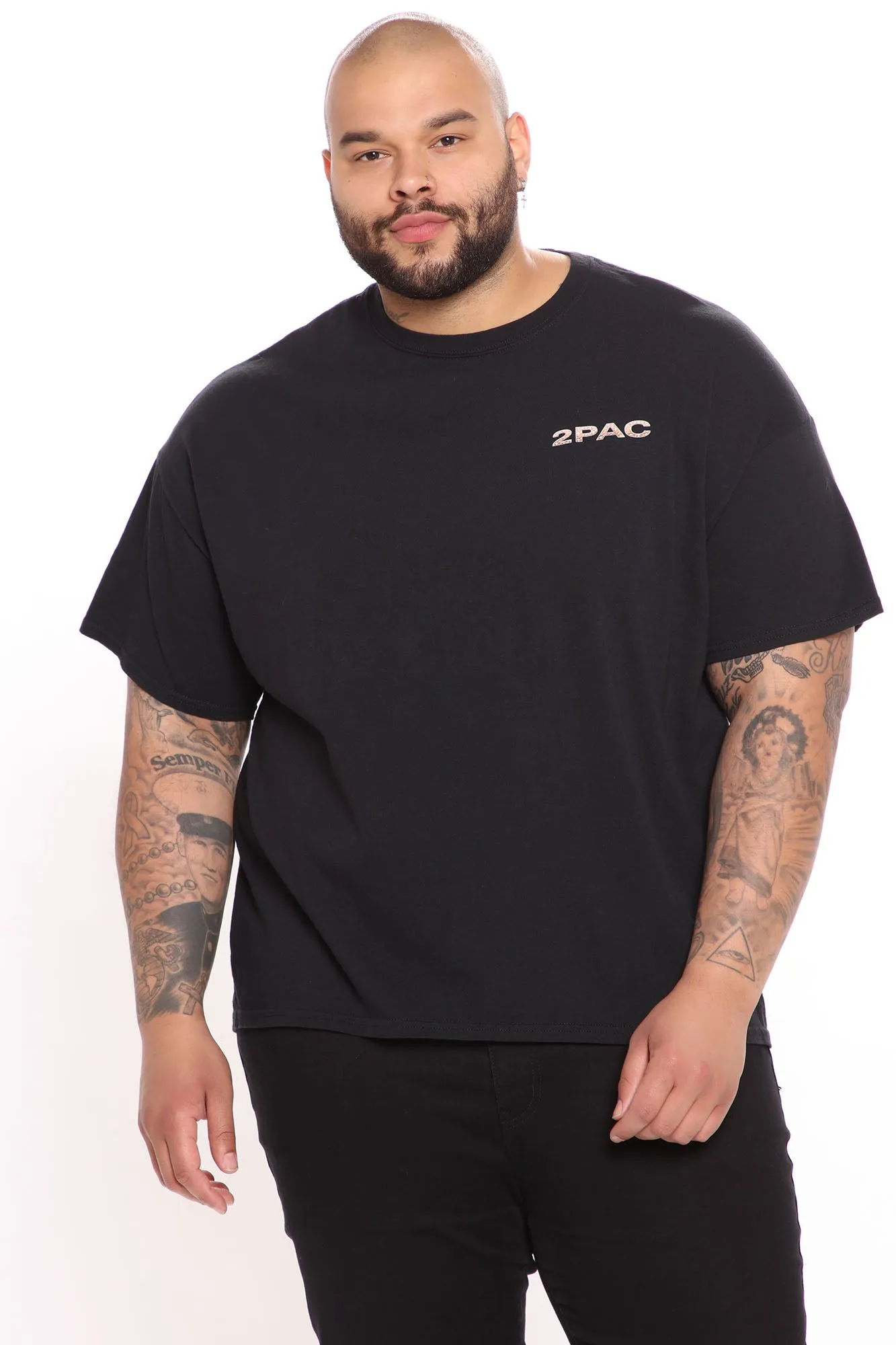 2PAC All Eyes Short Sleeve Tee - Black