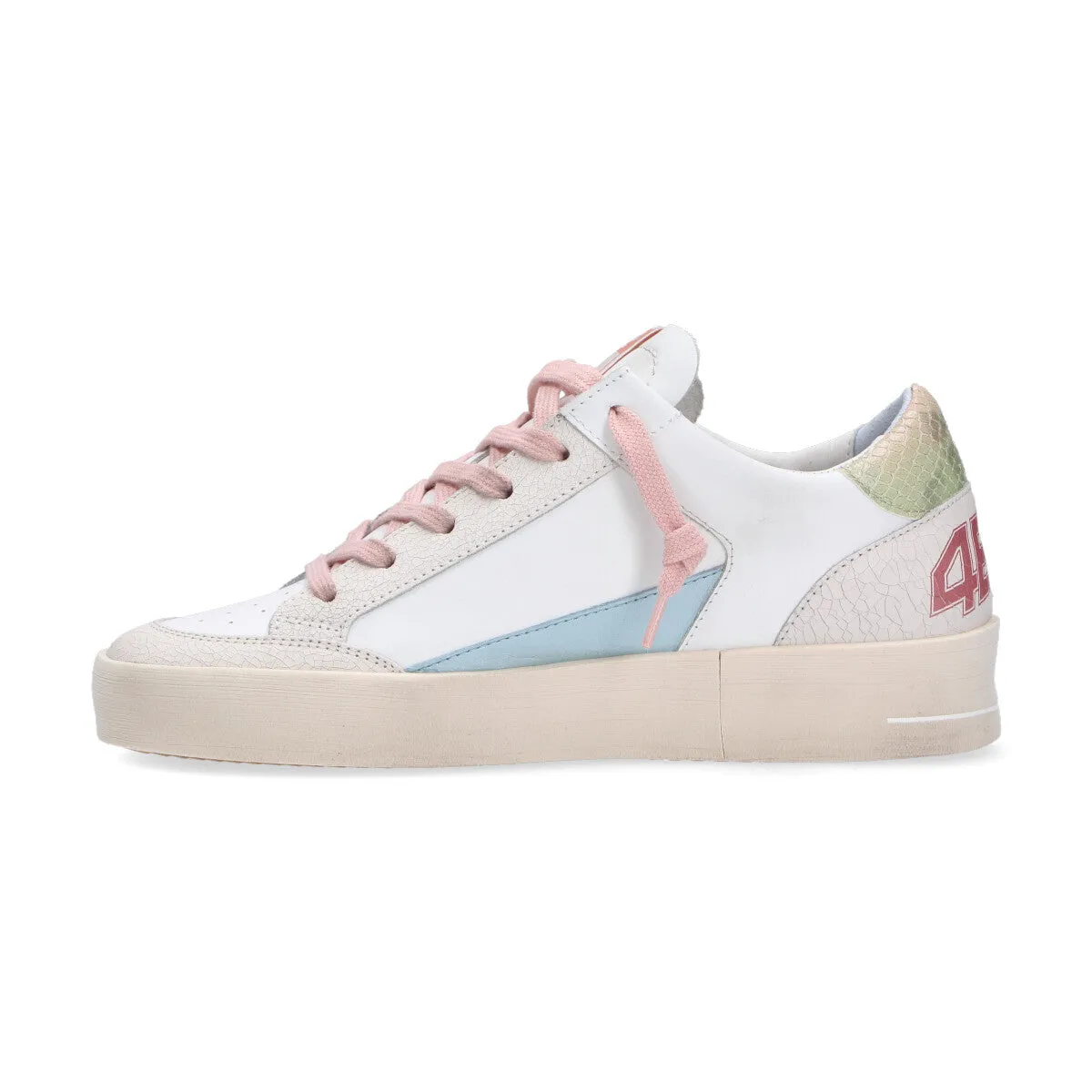 4B12 sneaker Kyle bianco azzurro rosa