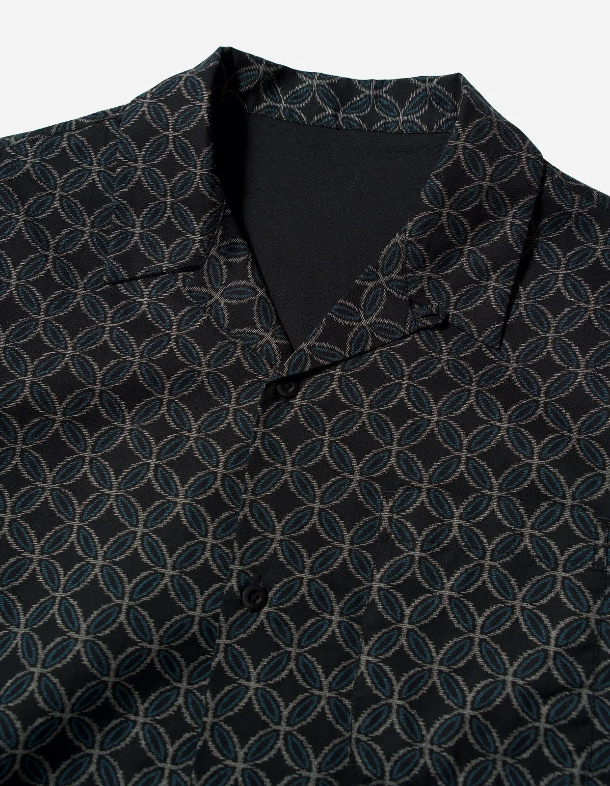 5205 Wagara Camp Collar Shirt Black