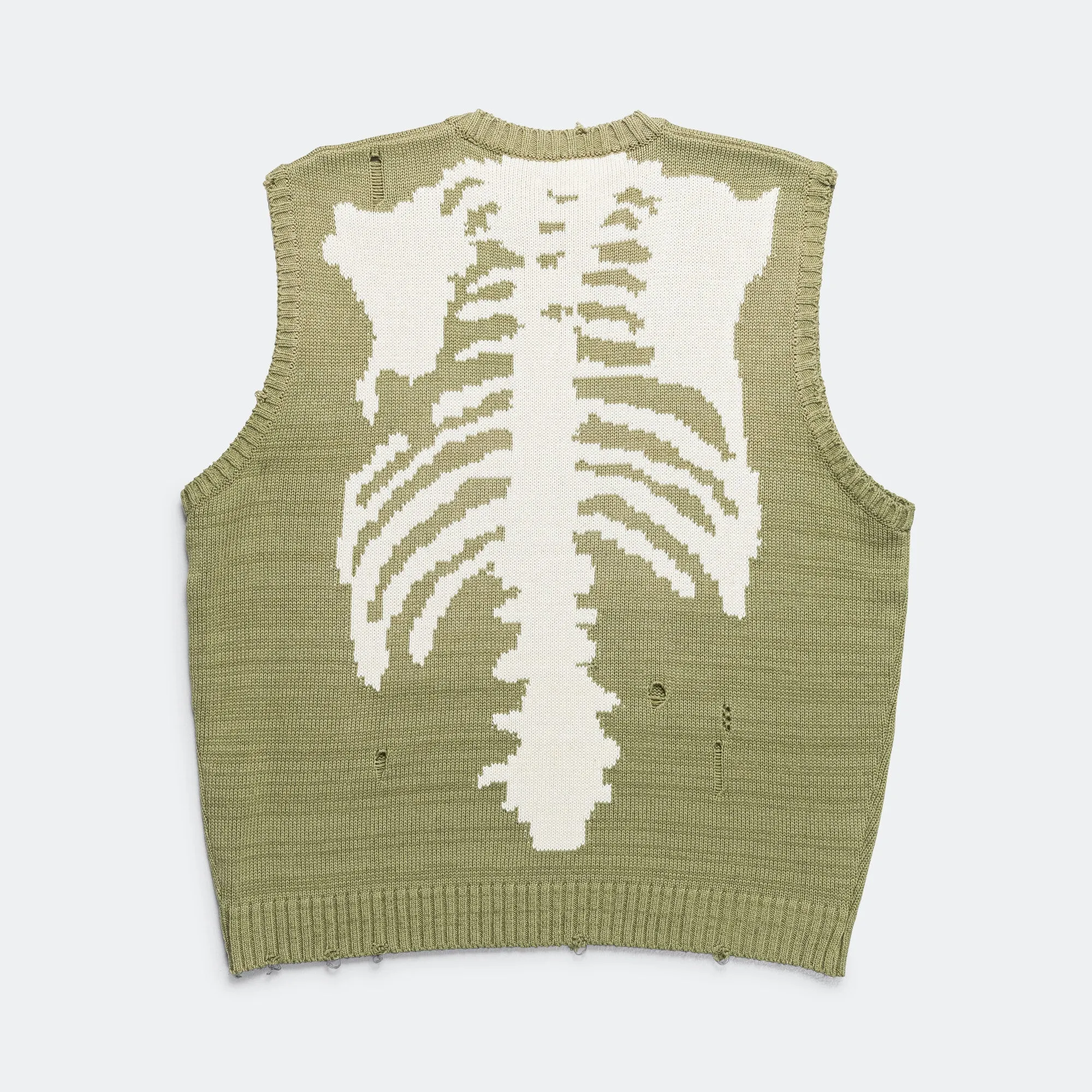 5G Cotton Knit BONE Vest - Khaki