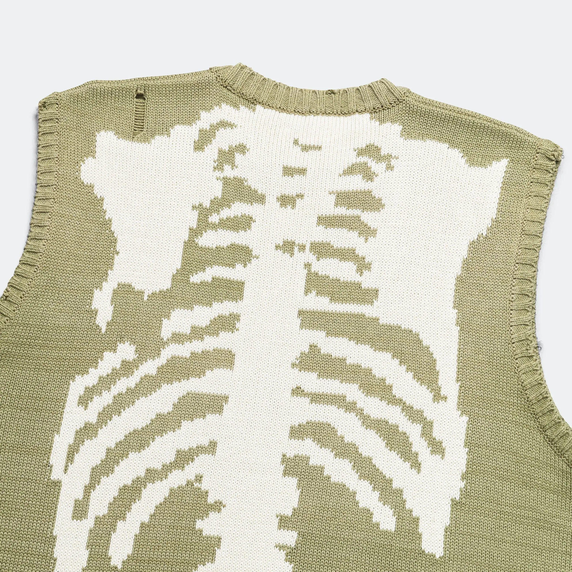 5G Cotton Knit BONE Vest - Khaki