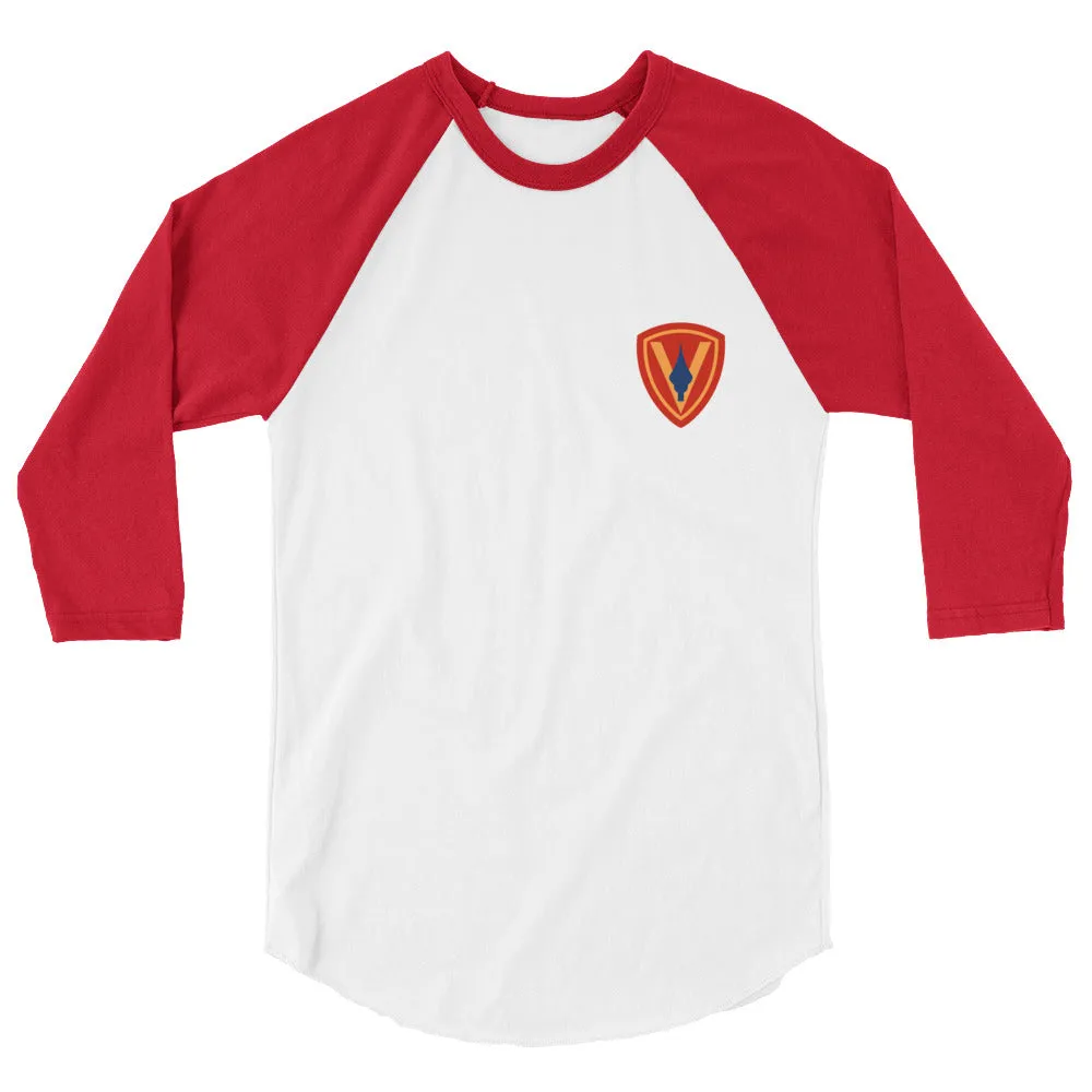 5th Marines 3/4 sleeve raglan shirt