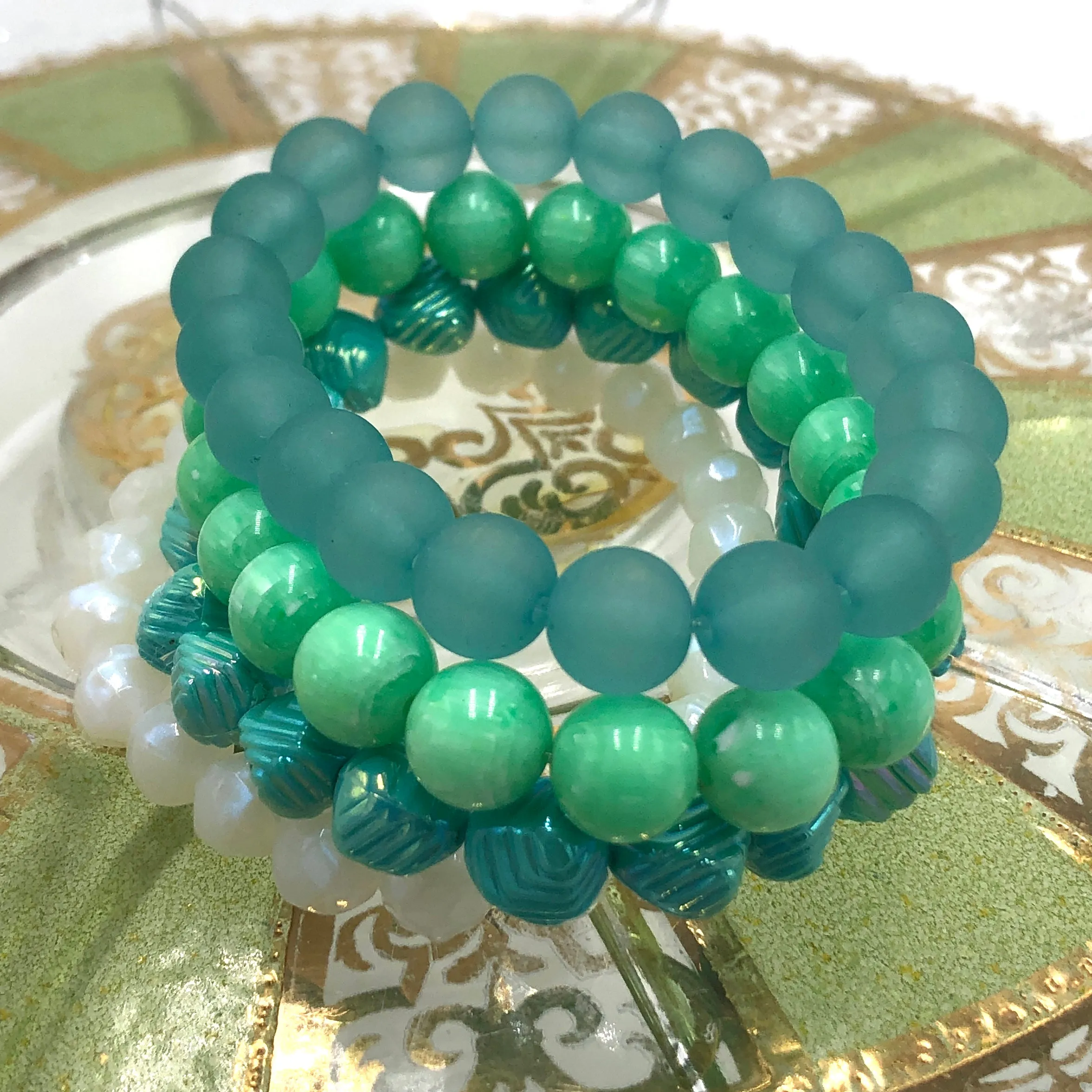 Acid Mint Stack & Stretch Bracelets Set