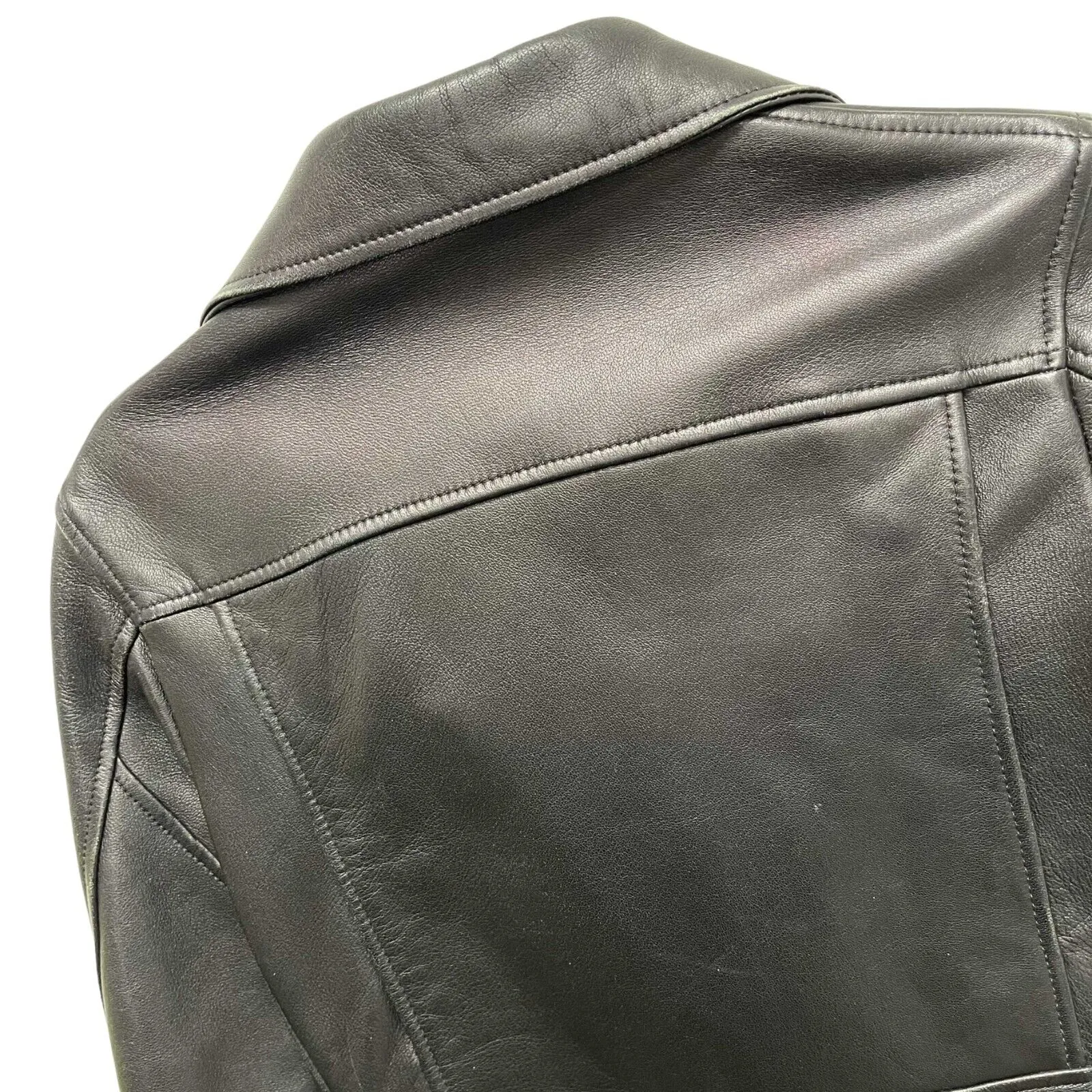 Acne Studios Black leather moto riders jacket 34 US 2 Black Jacket