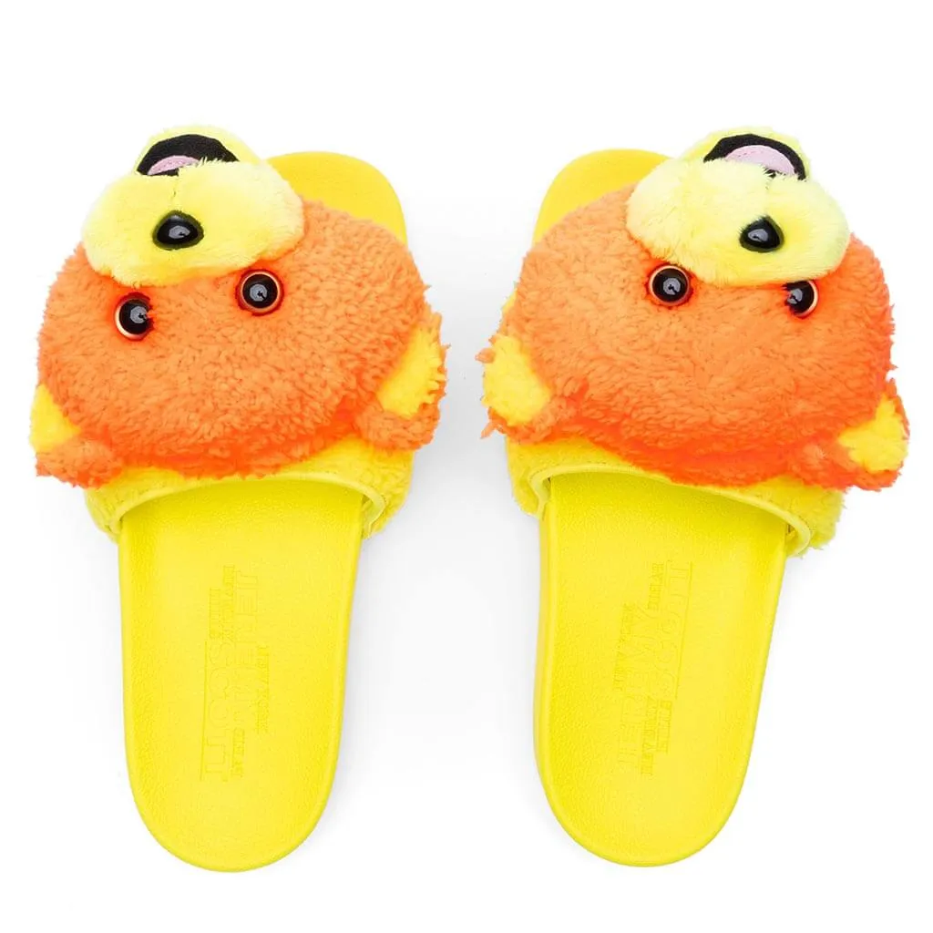 Adidas Originals x Jeremy Scott Adilette Teddy - Solar Orange/Bright Yellow