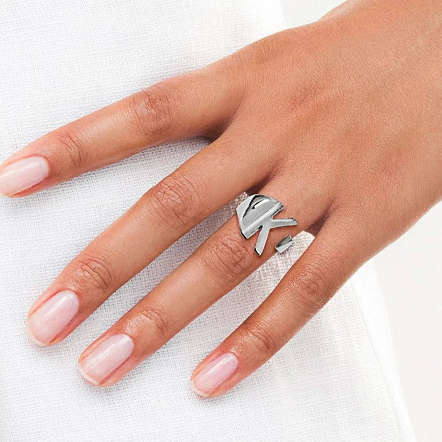 Adjustable Personalized Initial Ring