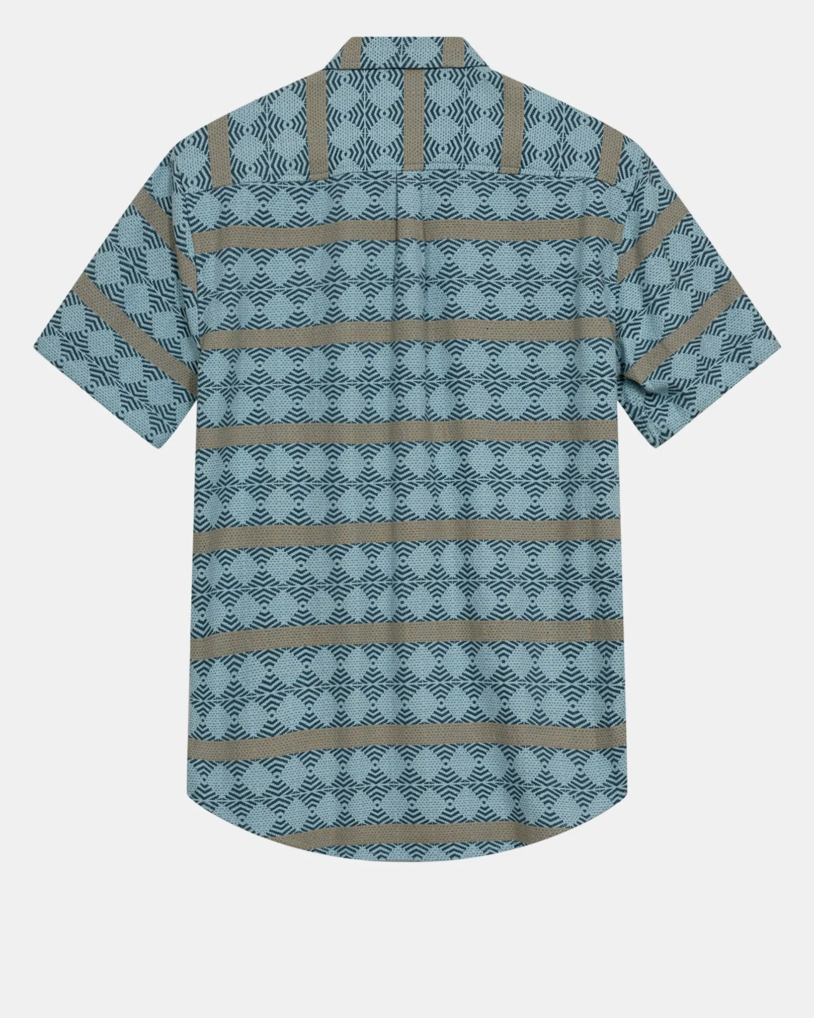 AKKIAN S/S JACQUARD SHIRT - Baby Blue