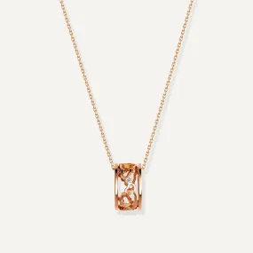 Allusia Love Band 18K Rosegold Necklace w. Diamonds