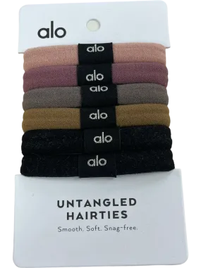 Alo Yoga Multicoloured Hair Ties Pack Smooth Soft Snag-Free One Size