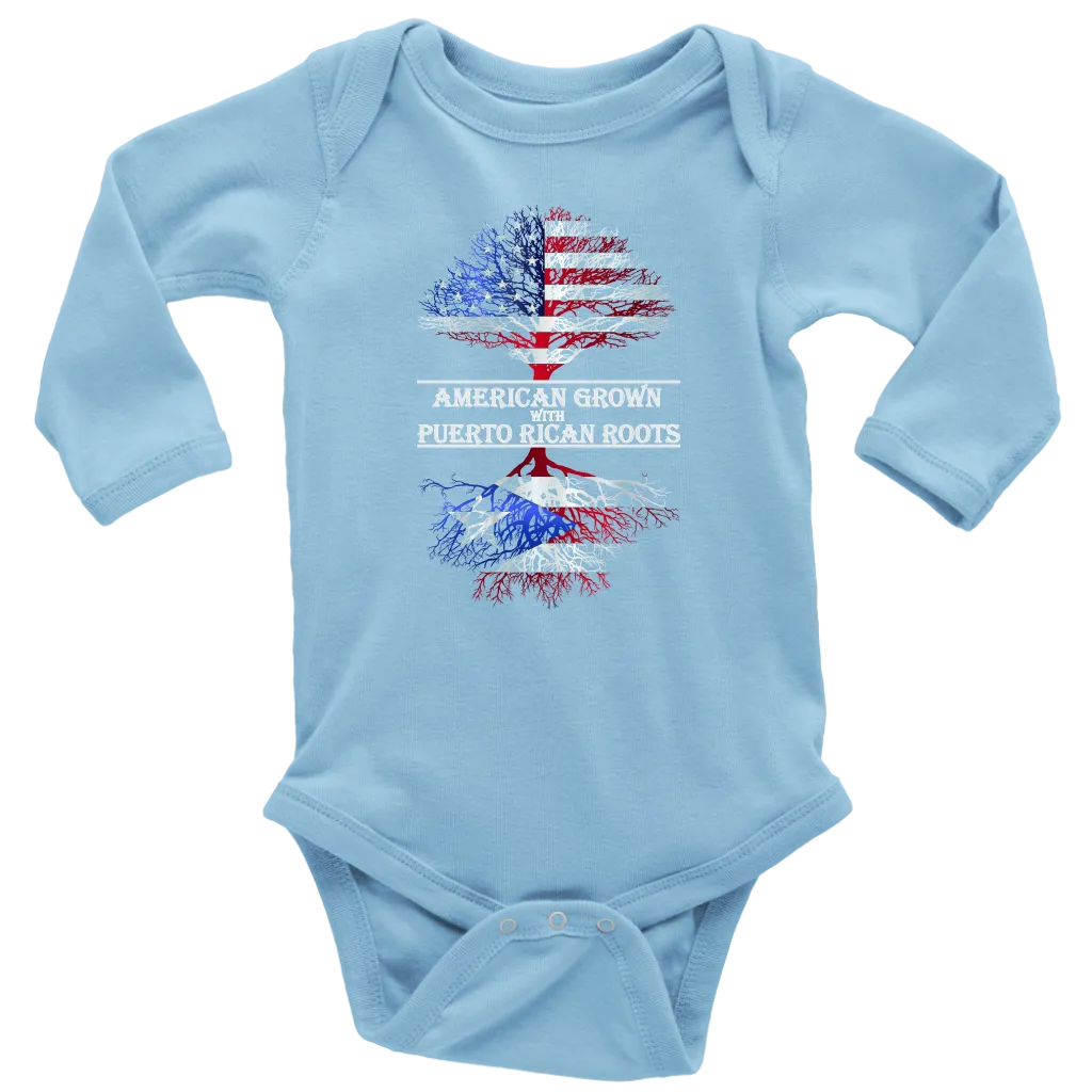 American Born W/ Puerto Rican Roots 2 Onesie