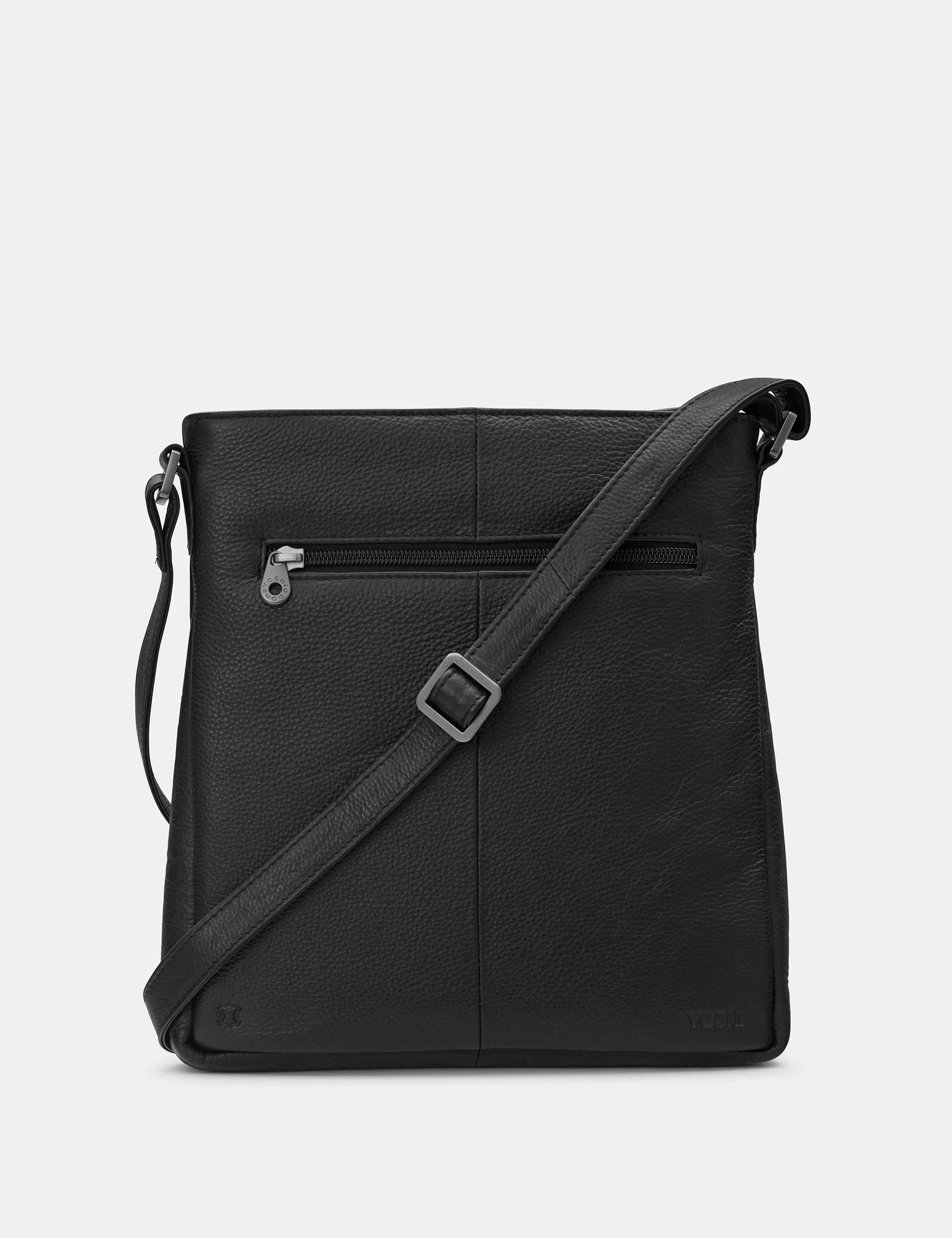 Amongst Butterflies Black Leather Bryant Cross Body Bag