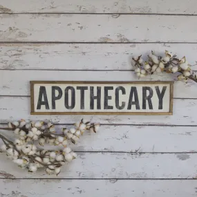 Apothecary Sign 33x8 inches