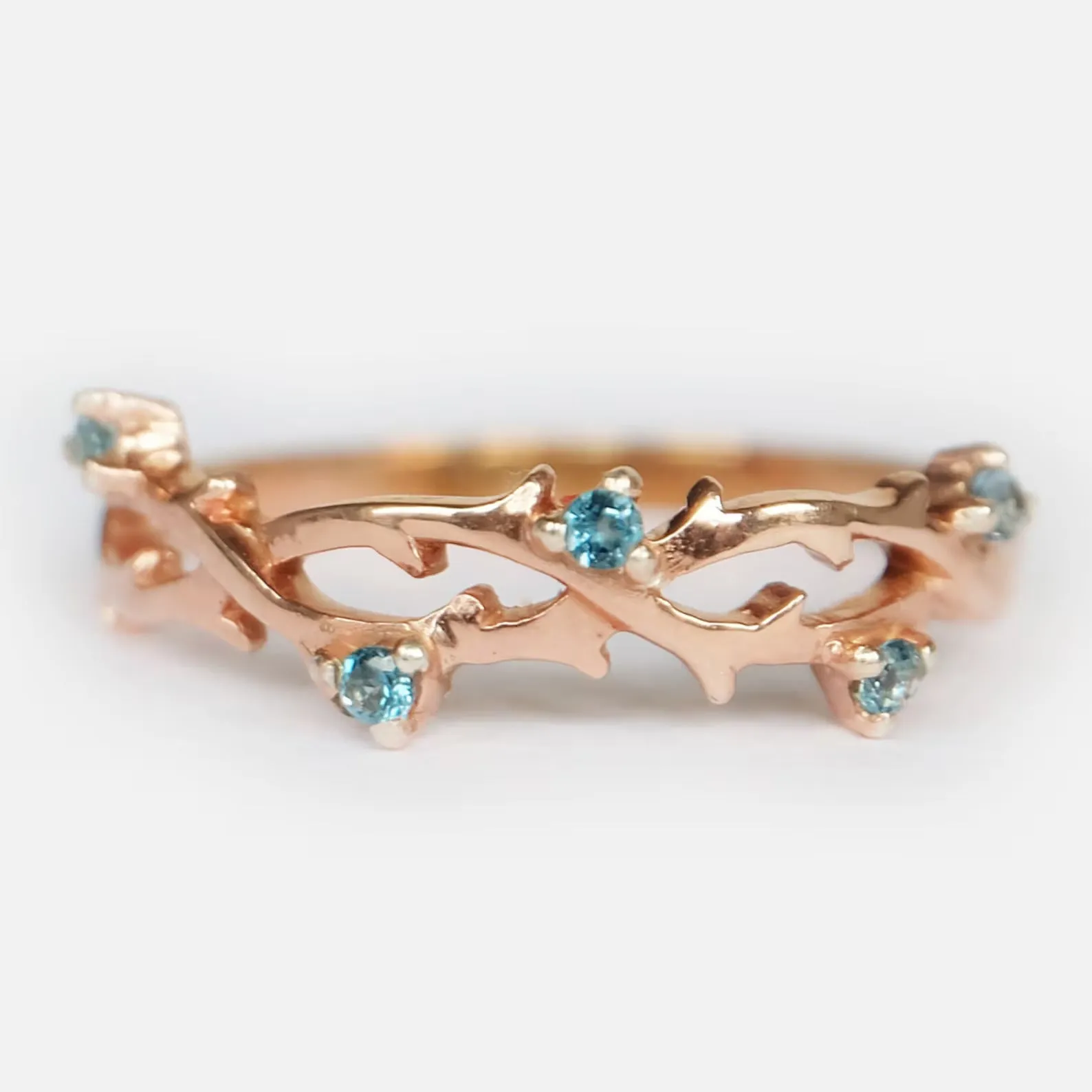 Aquamarine Branch Ring Helen