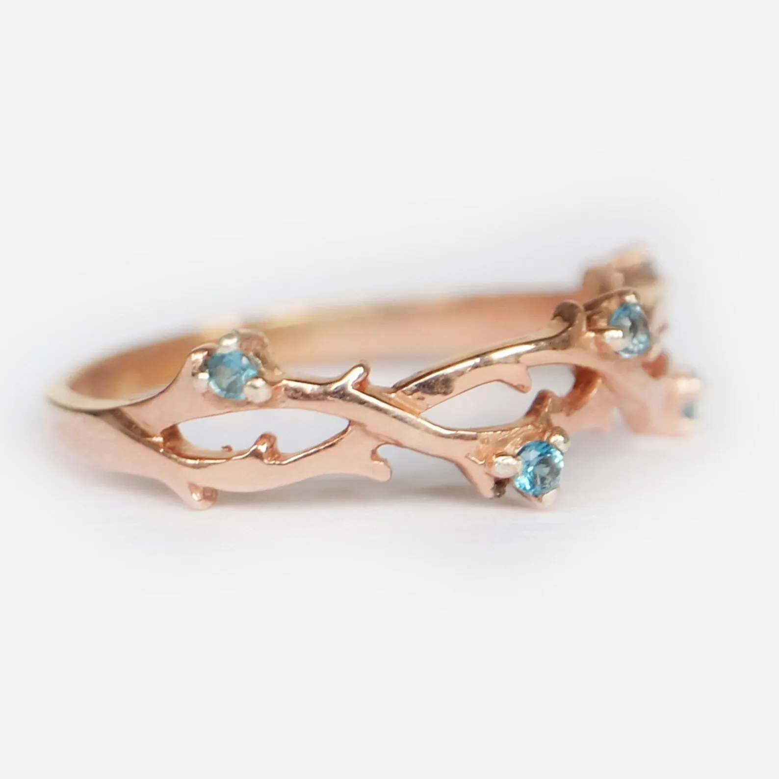 Aquamarine Branch Ring Helen