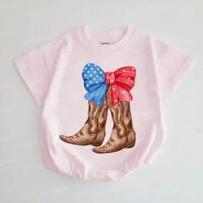 Baby Girl Cowboys Romper