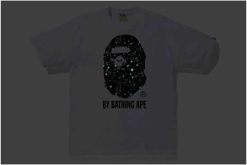 BAPE SPACE CAMO BIG APE HEAD TEE WHITE