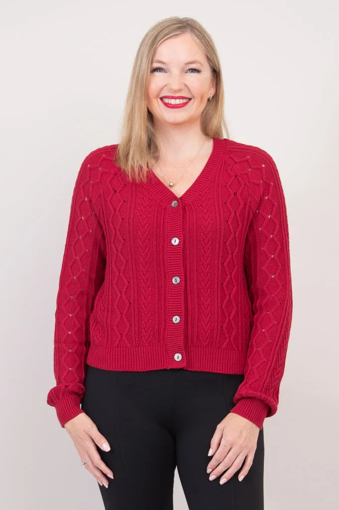 Bena Cardigan, Red