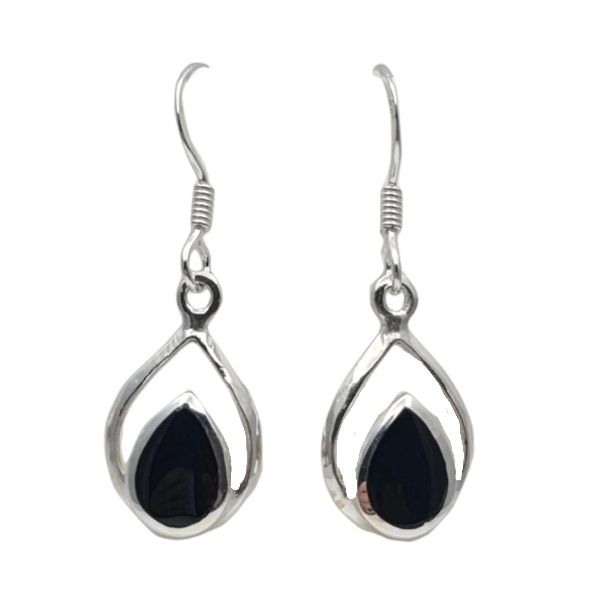 Betti Black Onyx stone earrings