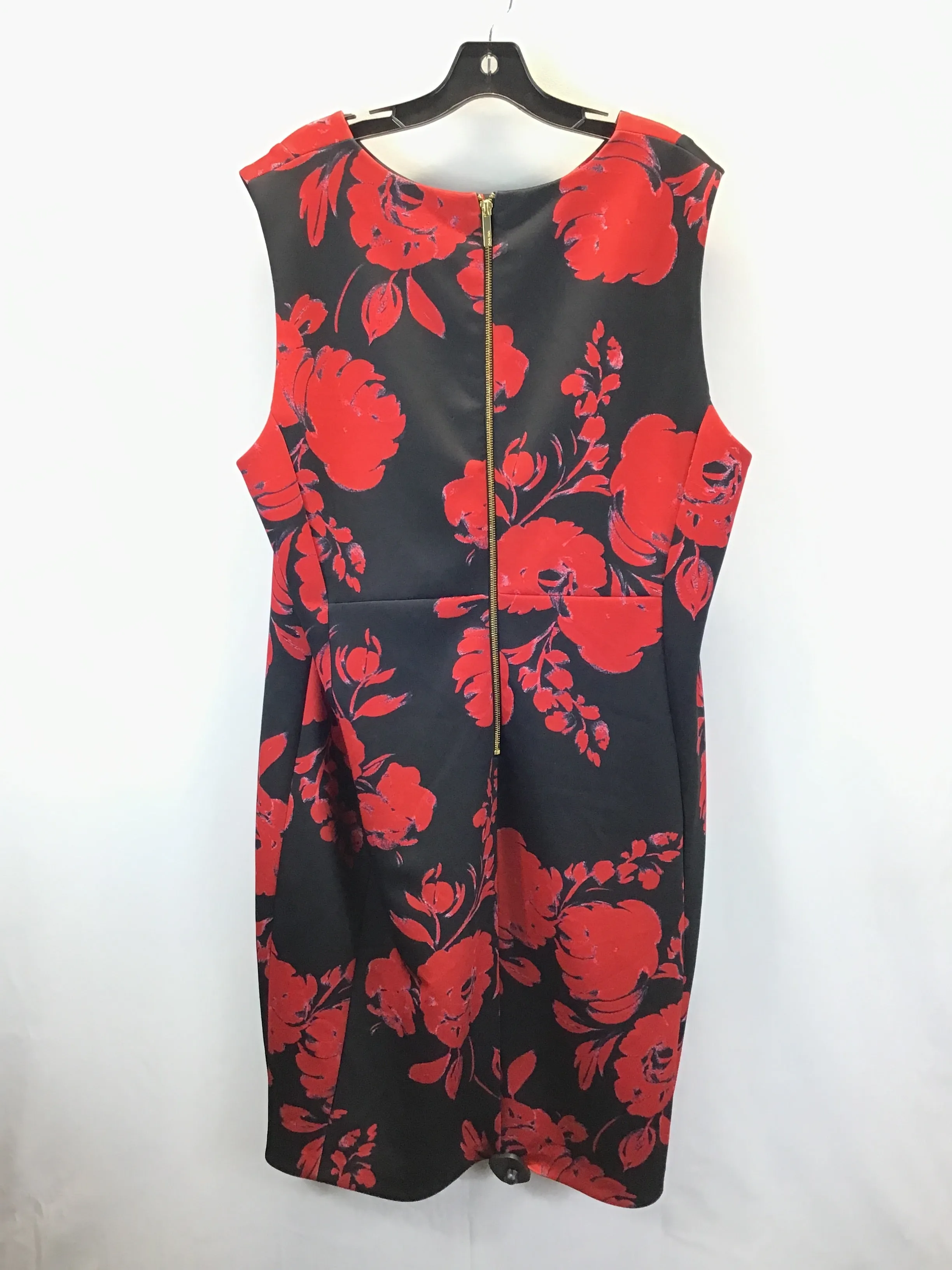 Black & Red Dress Party Midi Calvin Klein, Size 22womens