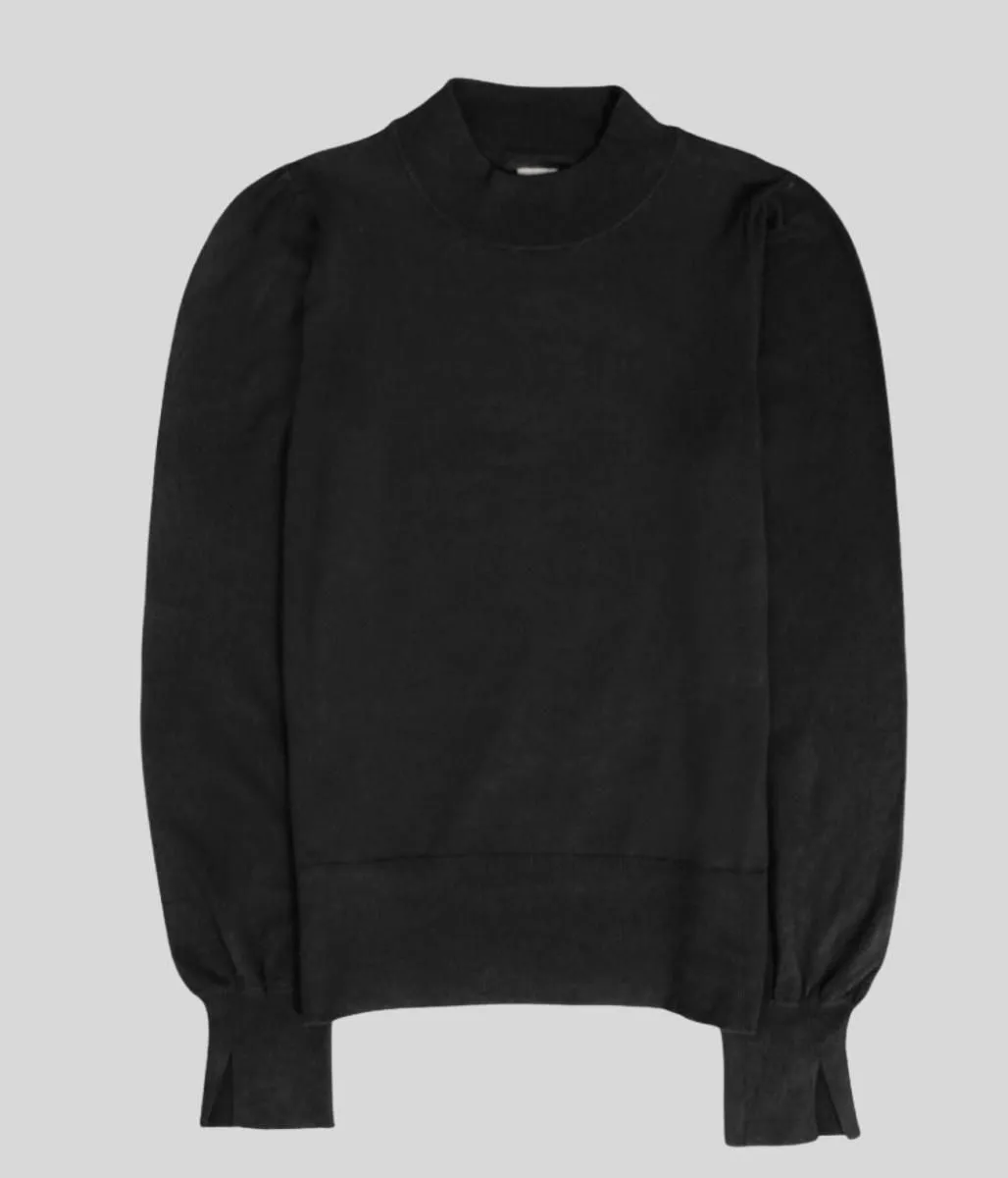 Black Puff Sleeve Jumper