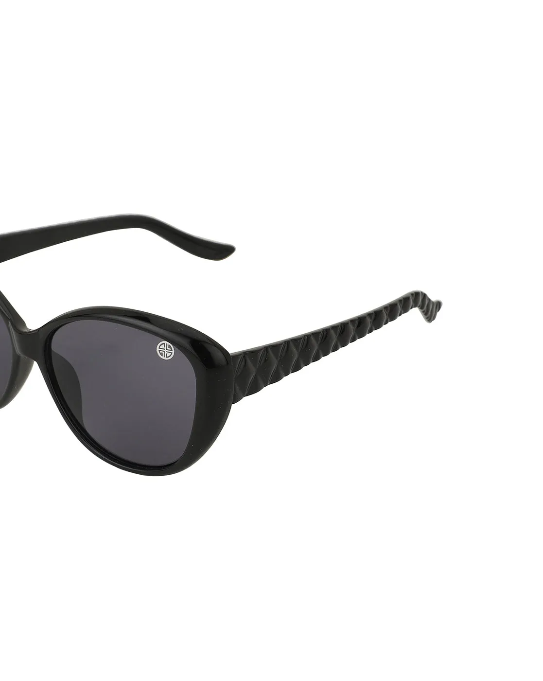 Black Toned With Uv Protected Lens Rectangle Sunglass For Women