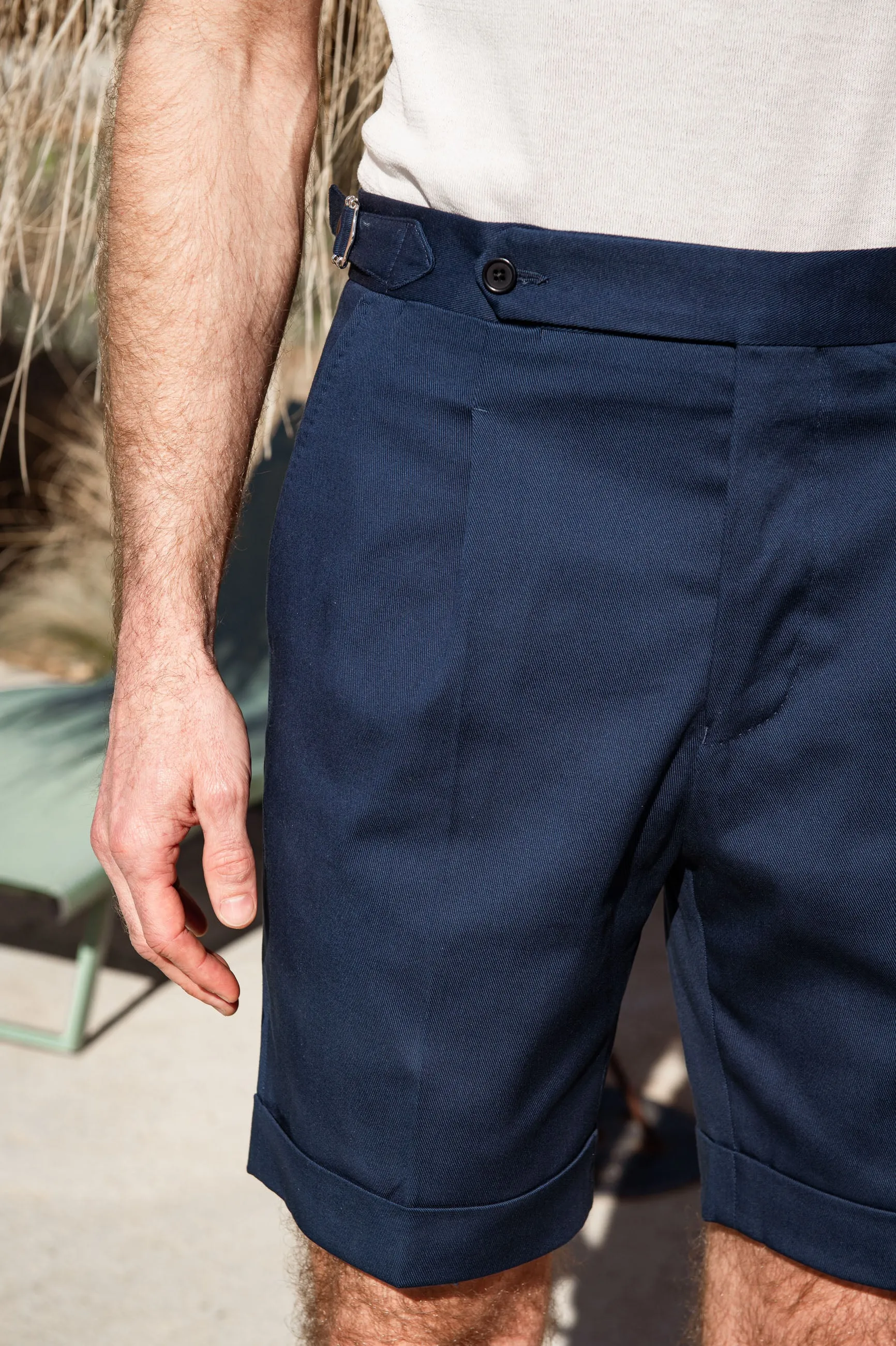 Blue cotton shorts - Made in Italy