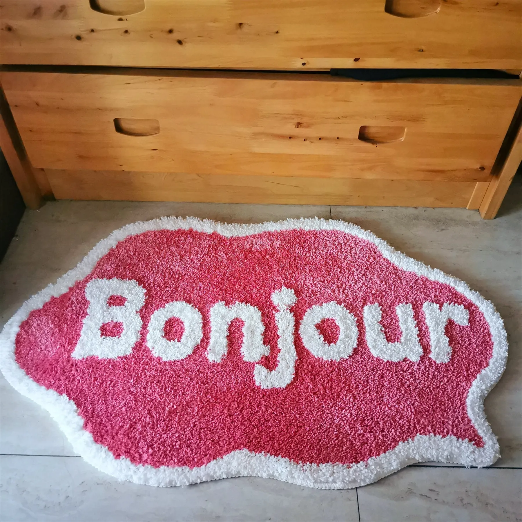 Bonjour Speech Bubble Door Mat