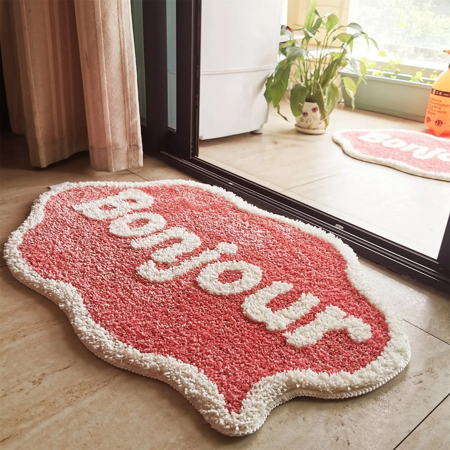 Bonjour Speech Bubble Door Mat