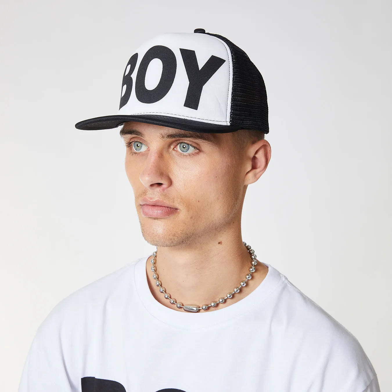 BOY LONDON MESH SNAPBACK - BLACK/WHITE