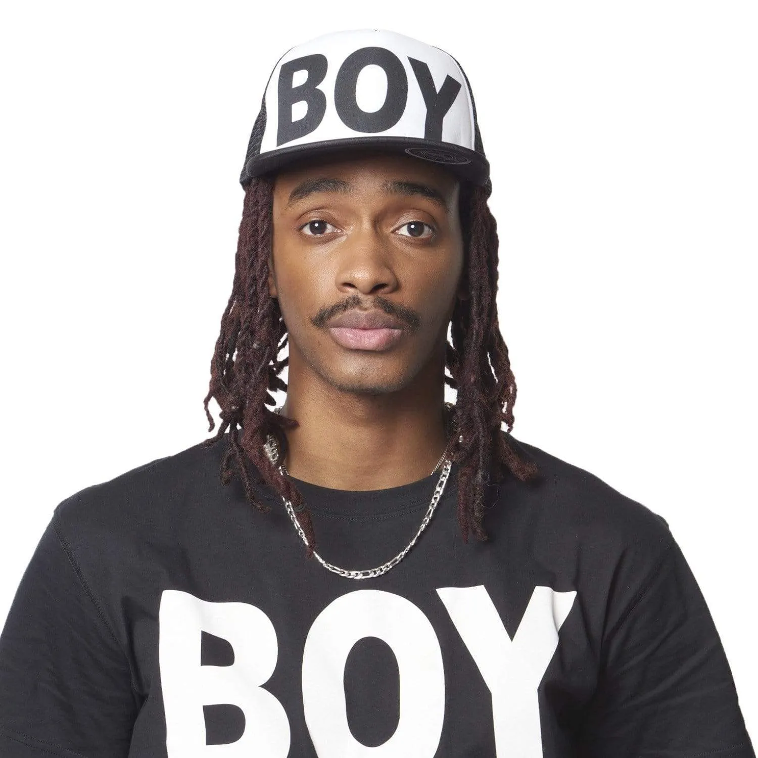 BOY LONDON MESH SNAPBACK - BLACK/WHITE