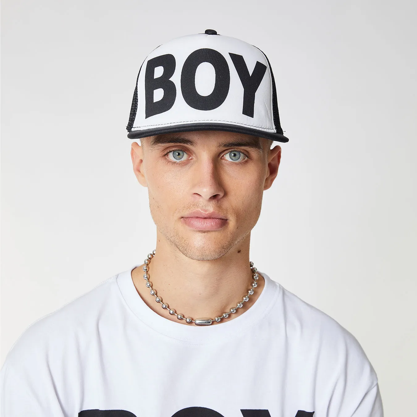 BOY LONDON MESH SNAPBACK - BLACK/WHITE