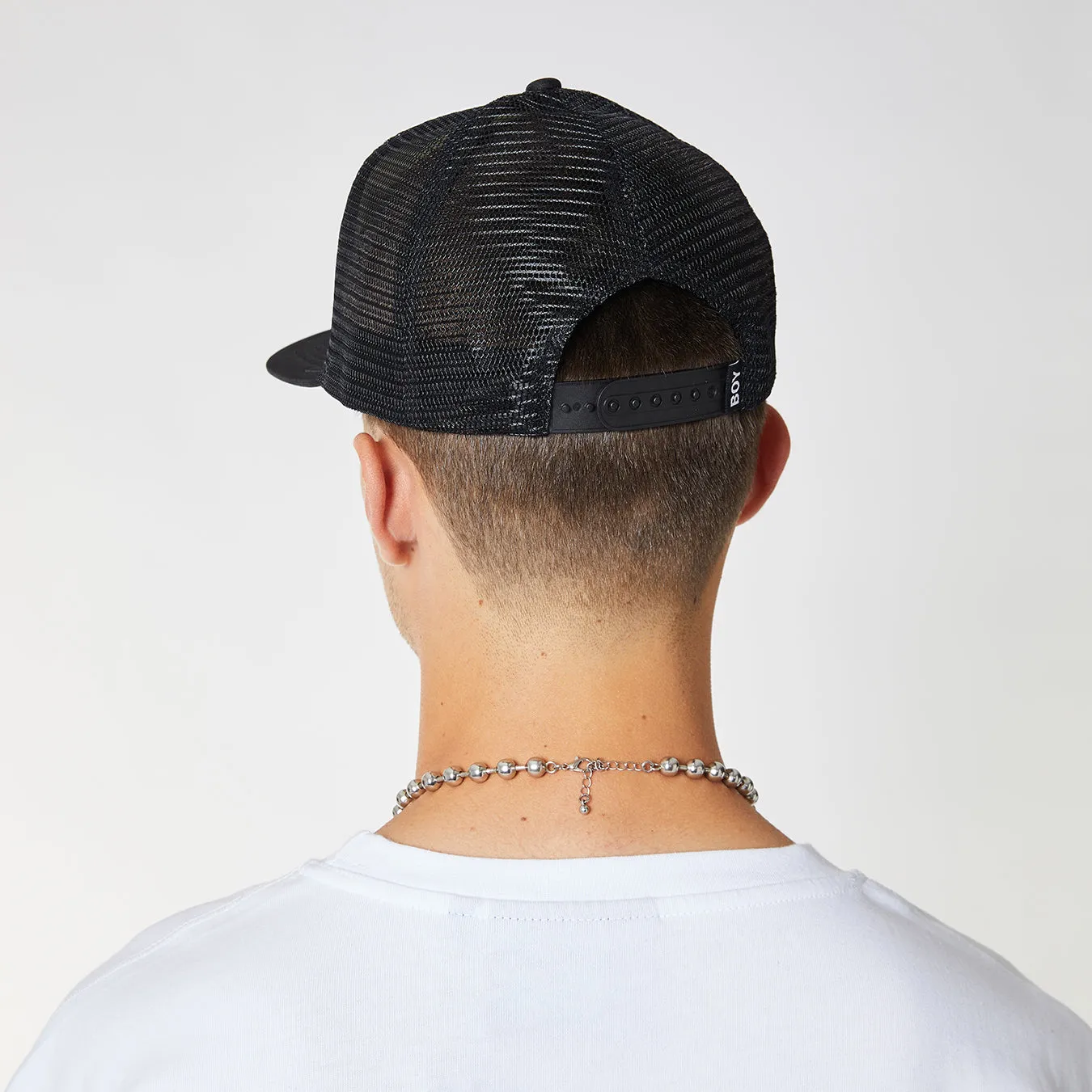 BOY LONDON MESH SNAPBACK - BLACK/WHITE