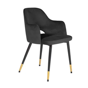 Britten Velvet Dining Chair Black