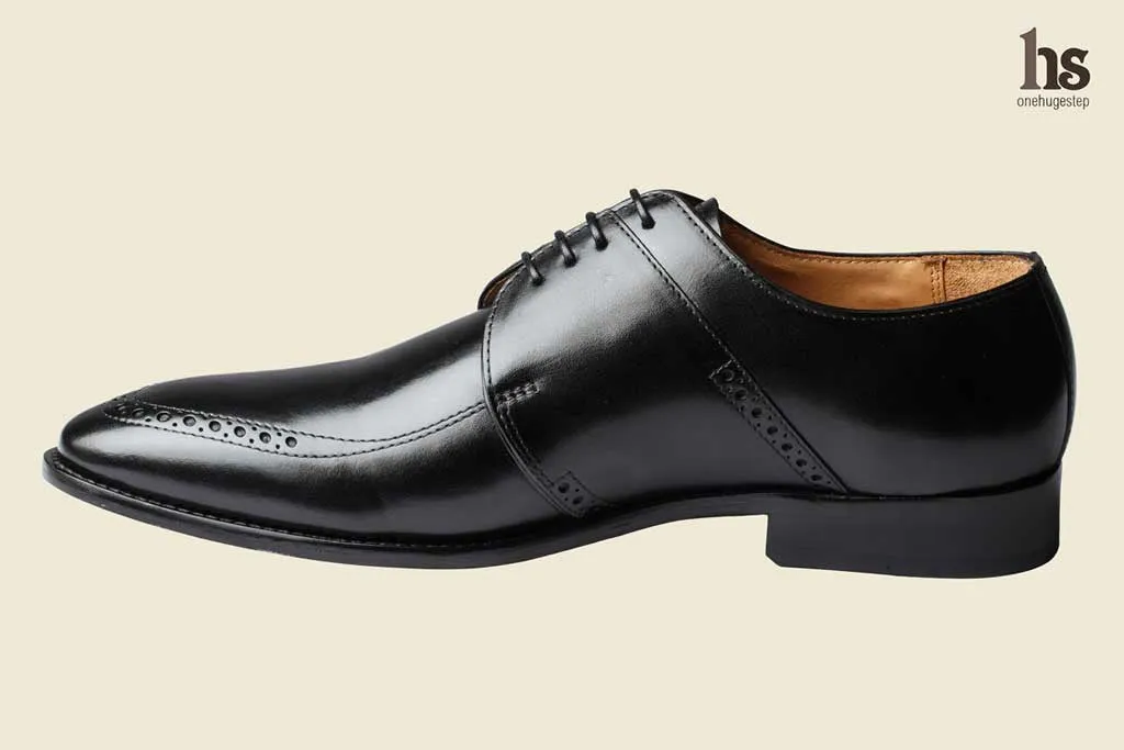 Brogue Saddle Derby – Black