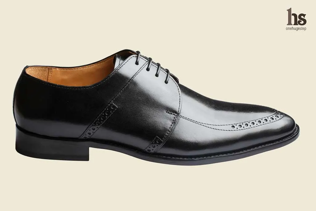 Brogue Saddle Derby – Black