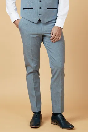 BROMLEY - Sky Blue Check Trousers