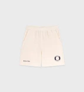 Buoy Terry Gym Short - Cream/Navy