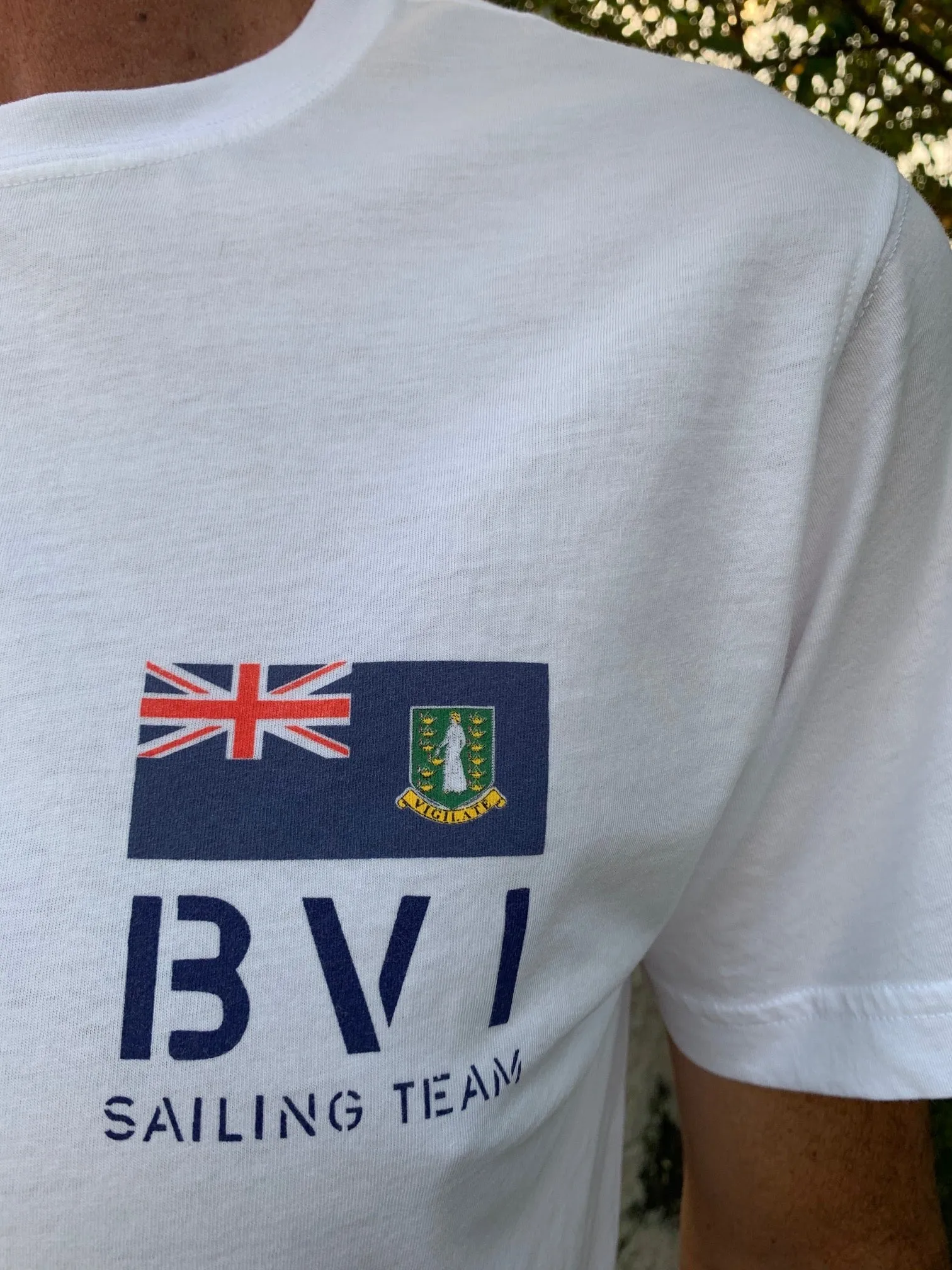 BVI Sailing Team Patch T-Shirt - White