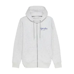 Café del Mar Ibiza Blue Embroidered Logo Men's Iconic Zip-through Hoodie