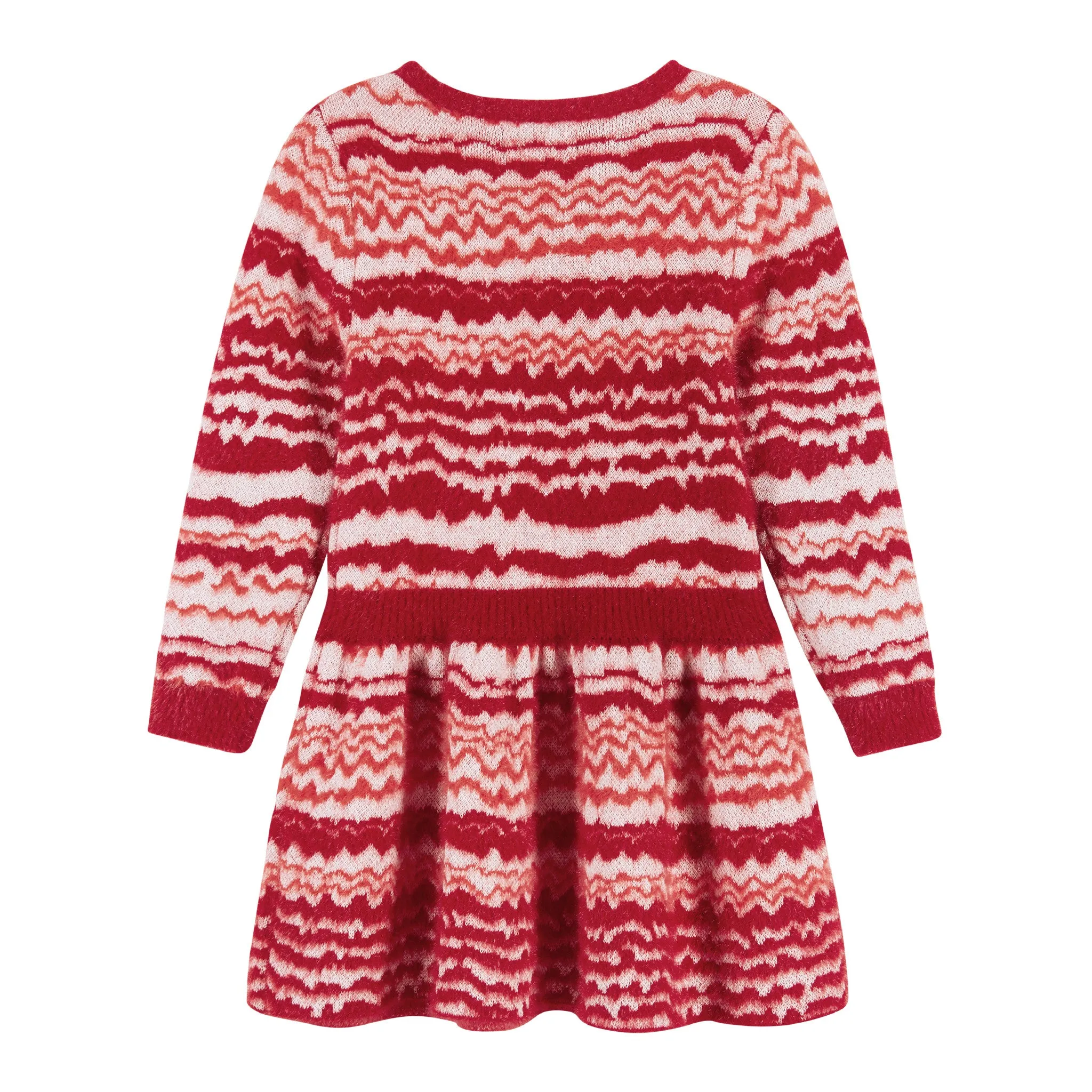 Candy Cane Knit Sweater Dress | Red