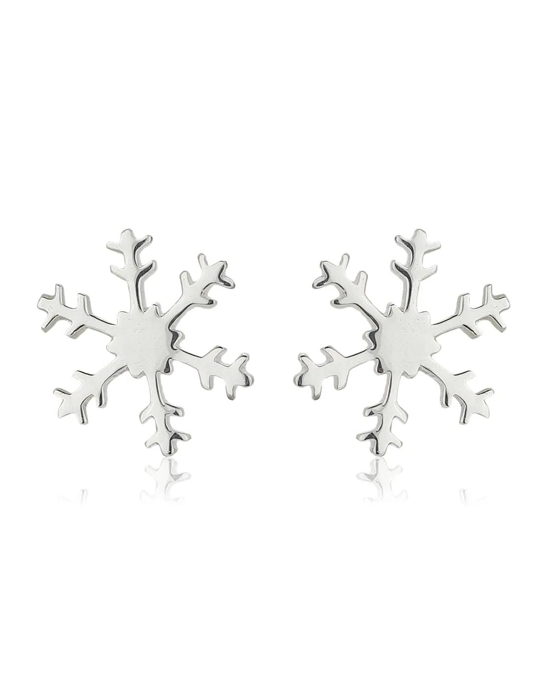 Carlton London 925 Sterling Silver Rhodium Plated Floral Stud Earring For Women