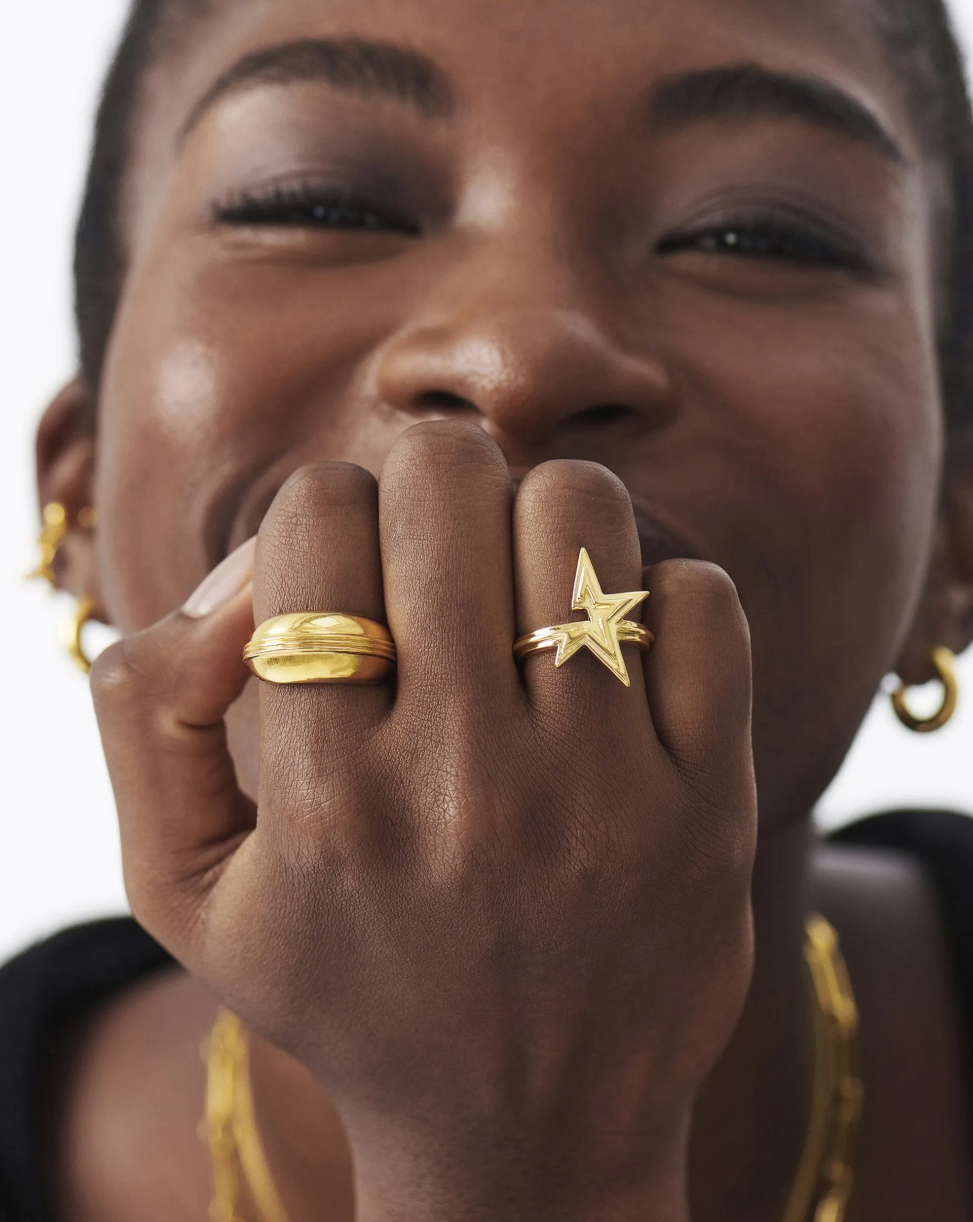 Celestial Ridge Star Ring | 18ct Gold Plated Vermeil