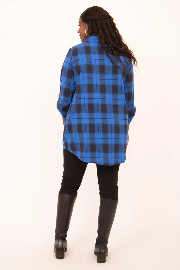 Celine Tunic, Neptune Plaid, Cotton